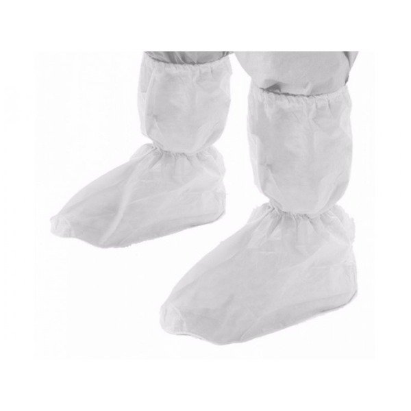 Polypropylene Shoe Cover / Overboot With PVC Sole - White