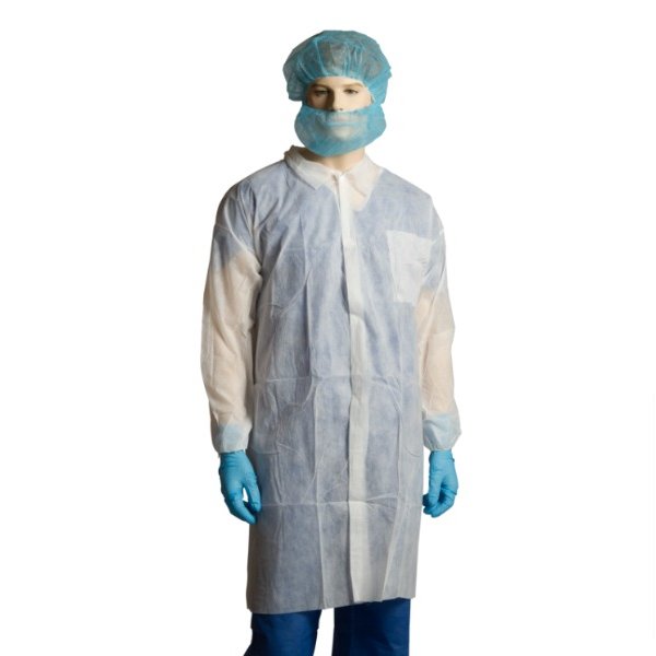 Bastion Polypropylene Lab Coats Without Pockets