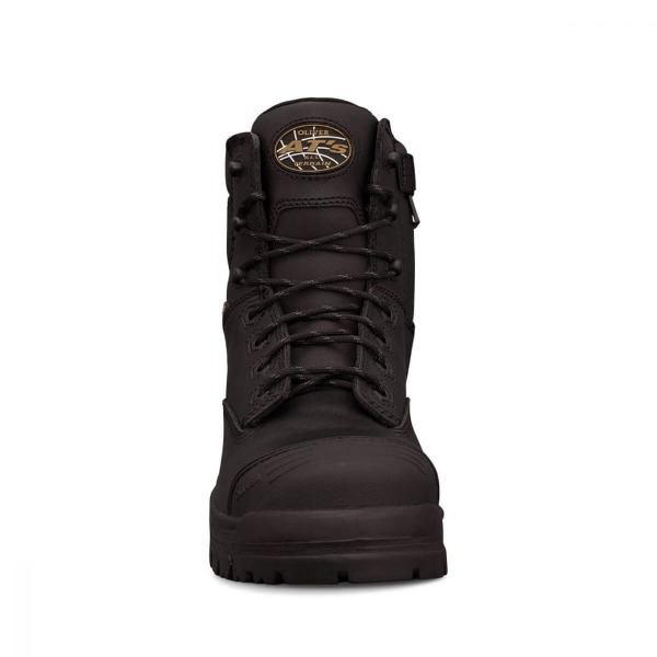 Oliver 150mm Zip Side Lace Up Boot With Composite Toe Black 