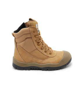 Mongrel Mens Zip Side High Ankle Boot With Scuff Cap Wheat