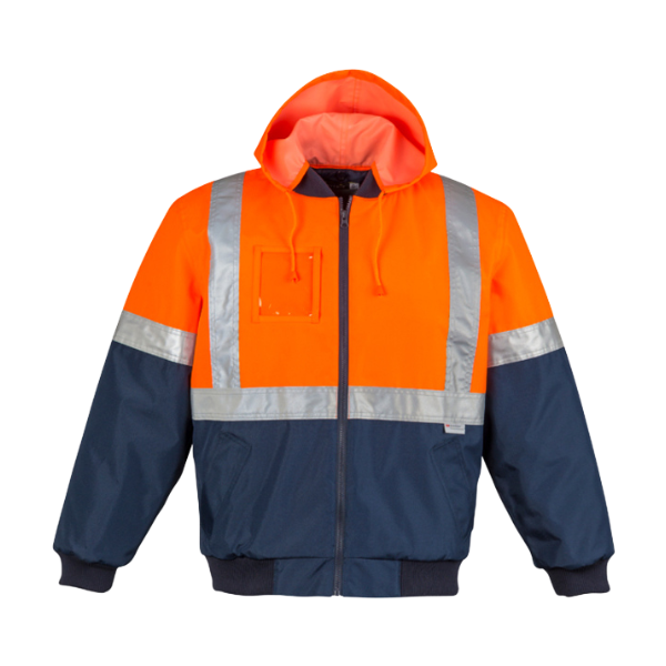 Syzmik Mens Hi Vis Quilted Flying Jacket With Reflective 