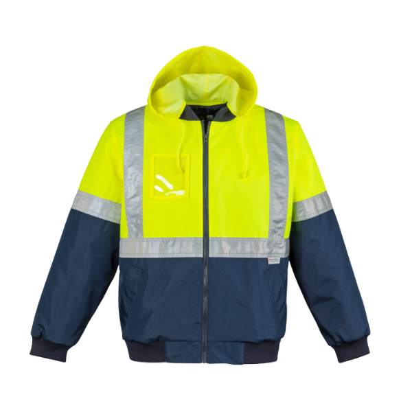 Syzmik Mens Hi Vis Quilted Flying Jacket With Reflective 