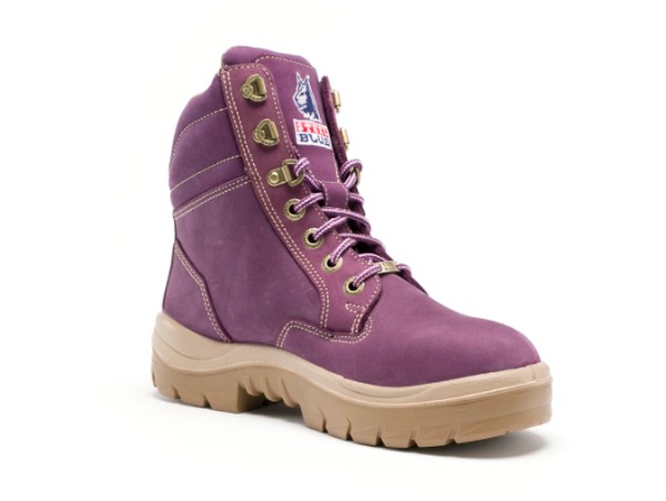 Steel Blue Ladies Southern Cross Lace Up Boot Purple